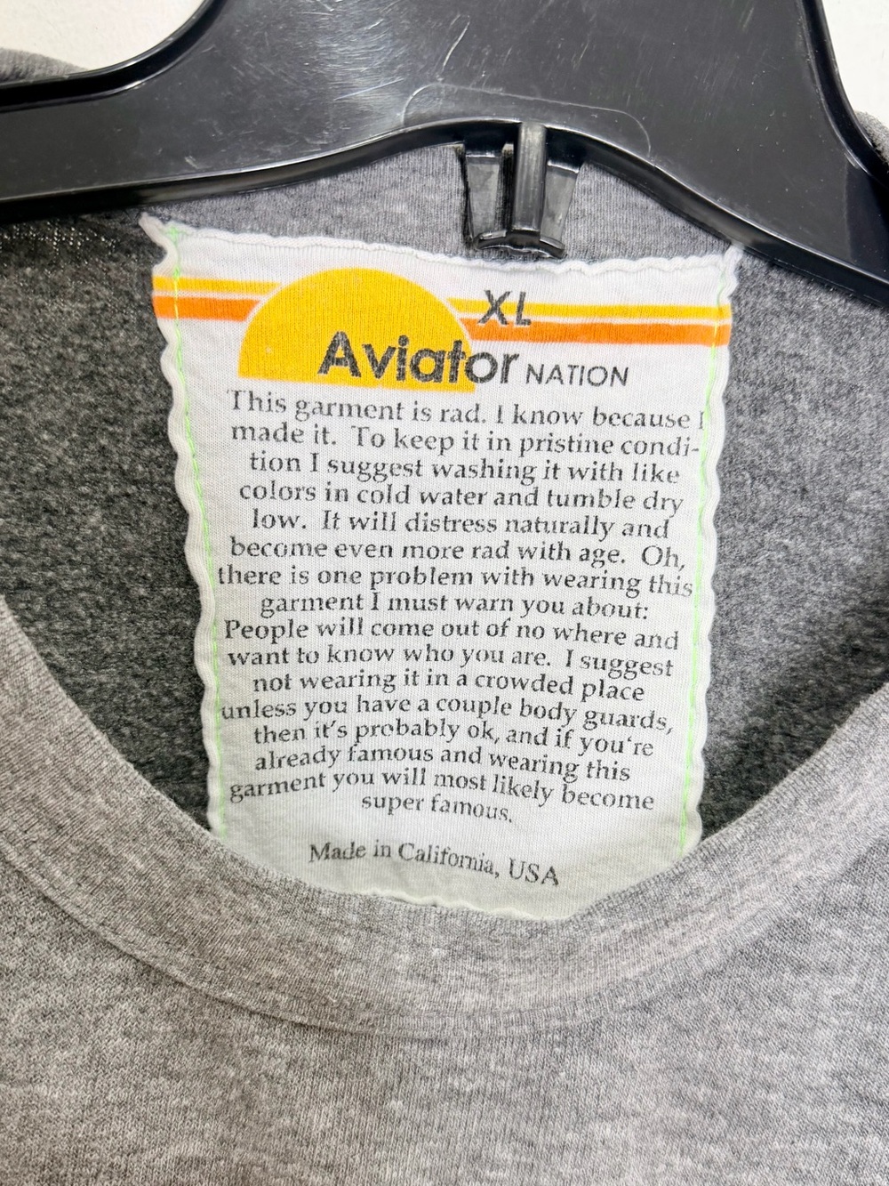 Aviator Nation ‘5 Stripe’ Relaxed Fit Crewneck Sweatshirt - Picture 9 of 10